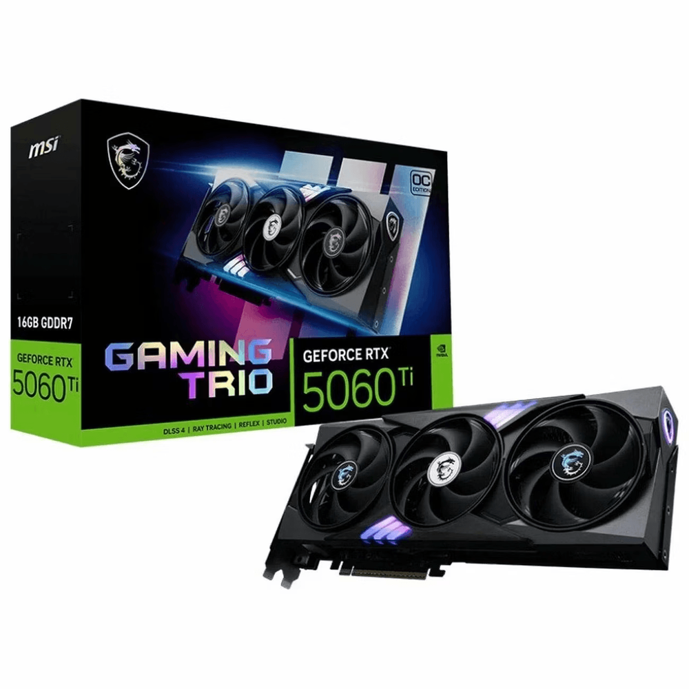 Видеокарта MSI NVIDIA GeForce RTX 5060 Ti GAMING TRIO OC 16GB [rtx 5060 ti 16g gaming trio oc]
