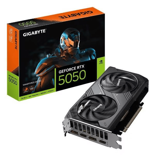 Видеокарта GIGABYTE RTX5050 WINDFORCE OC 8GB GDDR6 128bit 2xDP 2xHDMI 2FAN RTL